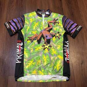 Vintage 1998 Primal Wear Jumpin' Jelly Frog Cycling Jersey Size Large